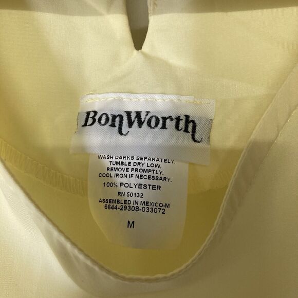 BONWORTH yellow crew neck polyester sleeveless top M - Picture 5 of 6